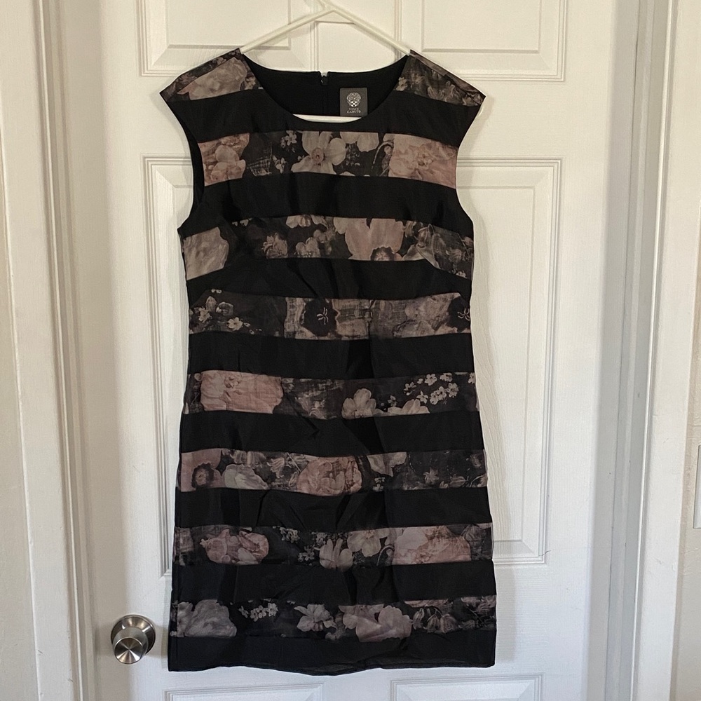 Vince Camuto Striped Floral Mini Dress